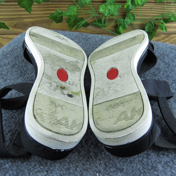 Anne Klein Nolita Women Strappy Sandal Shoes Black Synthetic Size 9.5 Medium - Picture 9 of 9